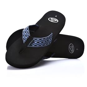 Reef Smoothy Flip Flops - Black/Denim