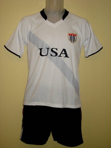 USA SOCCER JERSEY KIDS SET SIZE W/SHORTS SIZE;4/6/8/10/12/14 Kids Soccer Jerseys