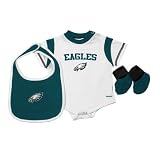 Philadelphia Eagles 2010 Infant Creeper, Bib, and Bootie Set