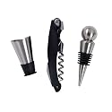 Kitchen Craft Bar Craft Deluxe Wine Gift Set, Stainless Steel, 3 Piece