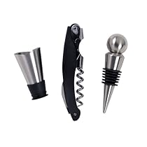 Kitchen Craft Bar Craft Deluxe Wine Gift Set, Stainless Steel, 3 Piece