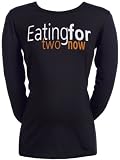 from Spoilt Rotten Spoilt Rotten - Eating For Two Now - Maternity Top Maternity Clothes Black, Medium, M