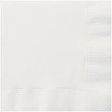 20 Count Luncheon Napkins, Bright, White