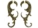 Unique Handmade Long Carved Black Buffalo Horn New Fashion Organic Earrings Pair