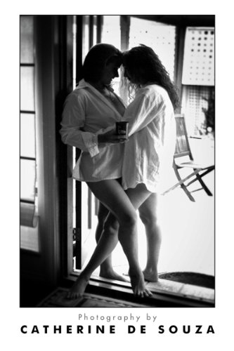 Female Lovers in Doorway. Black & White Art Poster Print. Catherine de Souza Photography - 22