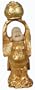 Chinese Porcelain Gilt Buddha Holds the World