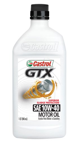 detail Castrol 06146 GTX 10W-40 Conventional Motor Oil - 1 Quart Bottle, (Pack of 6)