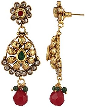 Cyan Iconic Ethnic Jewellery Set with Maang Tika for Women