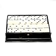 Standard size Double 6 Dominoes Ivory w/ Black dots