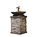 28" Stone Tile Brick Pedestal Style Outdoor Patio Firebowl