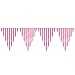 12ft Hot Pink Striped Pennant Banner