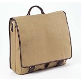Canvas and Leather Mail Bag in Khaki
