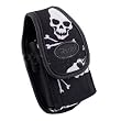 Pouch Protective Carrying Cell Phone Case for Cricket ZTE CAPTR II / A210Cal-Comp CAPTR A200 / KYOCERA E1000 / LG GS170 UX-220 / 220c LG AX145 CU400 VX8350 VX-8360 / MOTOROLA VU204 W220 / Samsung SGH-T201g / SGH-A107 A640 P207 X497 / NOKIA 6315I 6165I 6102 / SONY ERICSSON Z310i / UTSTARCOM 7075 - Black Skull