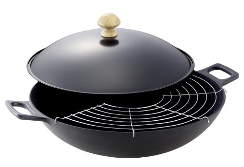 my basics Wok mit Zubehör 3tlg. ø 36 cm Induktionsgeeignet 