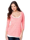 41zZS%2B41gUL. SL160  A Pea in the Pod: 3/4 Sleeve Pull Over Mock Layer Nursing Tee