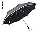 HeartAcc Fully Automatic Umbrella 3 Fold Auto Open/Close Umbrella Windproof Rainproof with Retail Package(black)