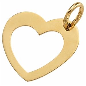 14K Yellow Gold Pierced Heart Fashion Pendant