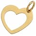 14K Yellow Gold Pierced Heart Fashion Pendant