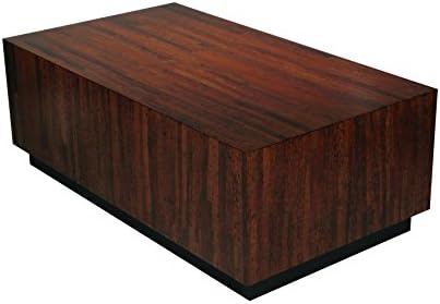 Indo Puri "Block" Rectangle Coffee Table, Cinnamon