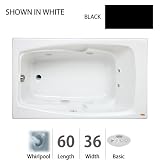 Jacuzzi CET6036 WRL 2XX B Black Cetra 60 x 36 Cetra Drop In Comfort Whirlpool Bathtub with 8 Jets,