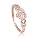Fashion Plaza Mother's Day Gift Heart Shape Simulated Diamond Engagement Ring R396