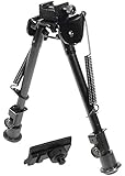 UTG Tactical OP Bipod, Rubber Feet, Center Height 8.3"-12.7"