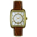 Giordano Men's Gold Tone Brown Leather Watch #1316-05