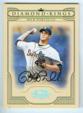 Rick Porcello Autograph Rookie Card 2008 Donruss Diamond Kings #DK-10 & #/300 Signed ~ Detroit Tigers