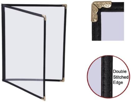 Restaurant Menu Holders 4-Views 30 Pcs 8.5" X 11" Black