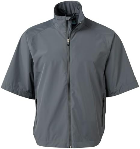 Forrester Mens Performance Snap Sleeve Rain Jacket Black L