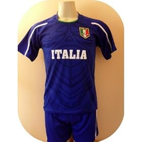 ITALY-ITALIA-SOCCER KIDS SETS JERSEY & SHORT SIZE 14 .NEW
