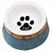 BLUE JEAN CERAMIC PET DOG CAT HOME WATER FOOD DISH BOWL