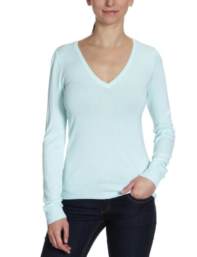 VERO MODA Damen Pullover, 10074599 GLORY NEW LS DEEP V-NECK, Gr. 38 (M), T&uuml;rkis (MOONLIGHT Preisvergleich