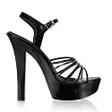 *Sugar-516, 5 1/2" Stack Heel Ankle Strap PF Sandal
