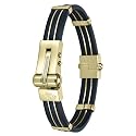 Stainless Steel & Rubber Men's Invicta Elements Gold-Tone Bracelet