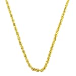 14 Karat Yellow Gold Diamond-Cut Rope Chain (1.4 mm Thick, 18 inch)