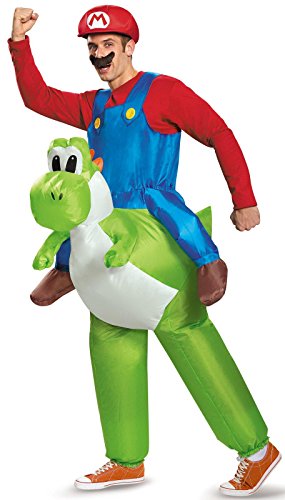 スーパーマリオ ヨッシー ライディング 大人用 インフレータブル セット Super Mario Bros: Mario Riding Yoshi Inflatable Adult Costume [並行輸入品]