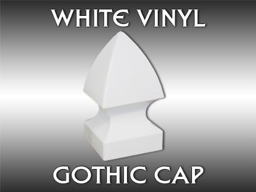 4" White Gothic Vinyl Post Cap