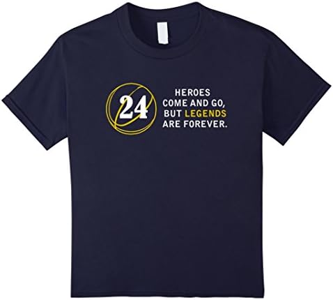 Kids Heroes Come And Go But Legends Are Forever T-Shirt 12 Navy