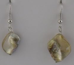 Polished Stone Earrings with Silver Posts