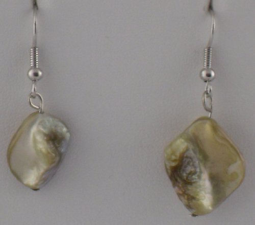 Polished Stone Earrings with Silver Posts