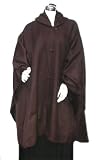 Luxurious Alpaca Hooded Cape, Chocolate Color (D - 5)