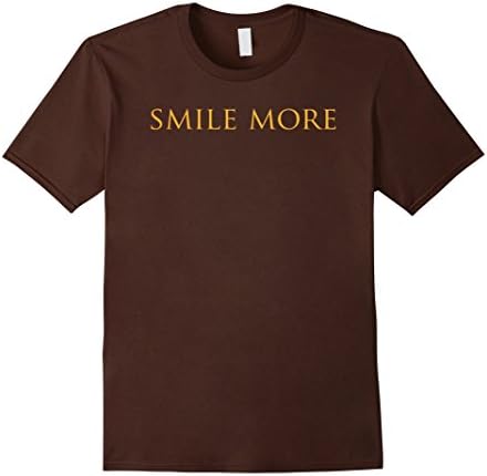 Men's Smile More Tshirt Gift XL Brown