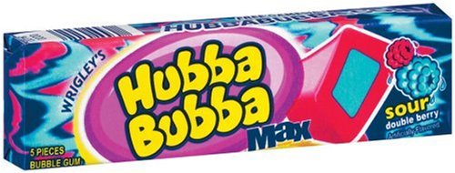Hubba Bubba Max Bubble Gum, Sour Double Berry, 5-Stick Packs (Pack of 36) by Bubble Gum Flavoring