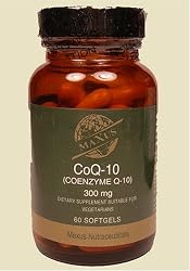 Maxus Nutraceuticals: Coenzyme Q10 - 300MG. HIGHEST QUALITY JAPANESE. HIGH POTENCY! 60 softgels . Pharmaceutical grade. . BUY THREE (3) AND SAVE MORE! ONLY $49.95 each!