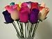24 Mixed Color Wooden Rose Buds Artificial Flower