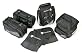 Motorcycle Motorbike Full luggage Bag Kit Tour World Life Travel Kit (Tank Bag Saddle Bag Tail Bag & Handbar Muffs Warmers)