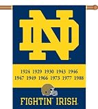 Notre Dame Fighting Irish Championship Years 2-Sided 28 x 40 Banner