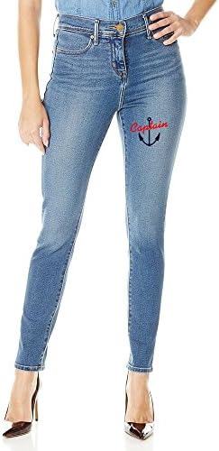 Boat Captain Nautical Anchor Stretch Skinny Jeans
