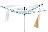 Leifheit 85214 Wäschespinne L400 Linomatic mit Easy-Clip Kleinteile-Halter und Boden-Hülse